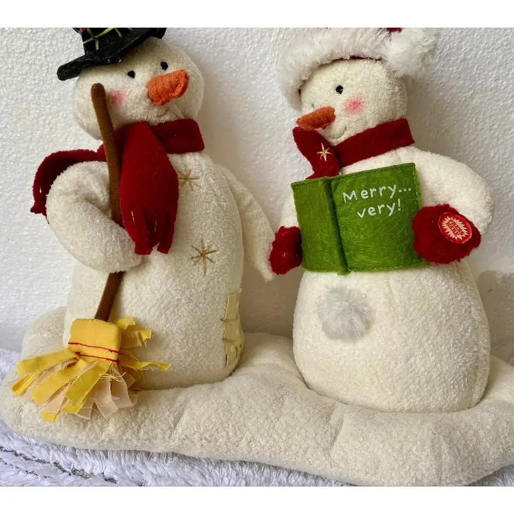 2003 Hallmark Jingle Pals animated musical snowman pair good condition Battery